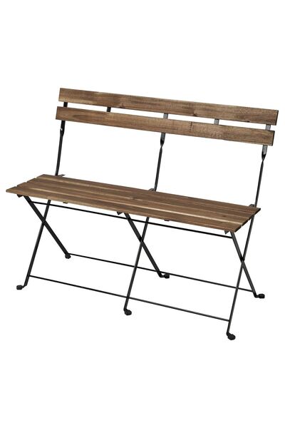 IKEA ıkea bahçe bankı, siyah-kahverengi, 100x46x82 cm, mindersiz, katlanabilir