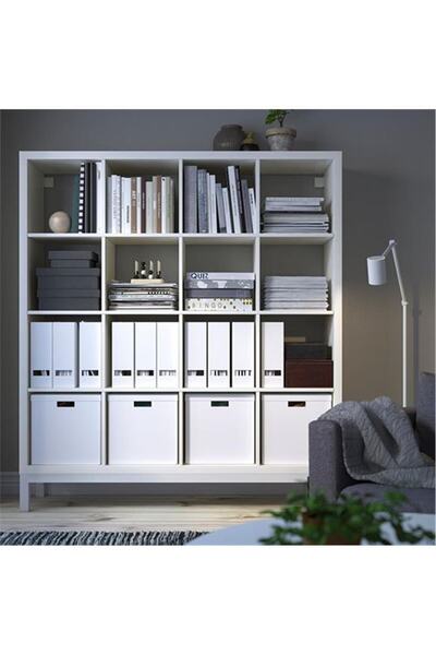 IKEA /kallax Beyaz Açık Raf Ünitesi 147x164 Cm 16 Bölmeli