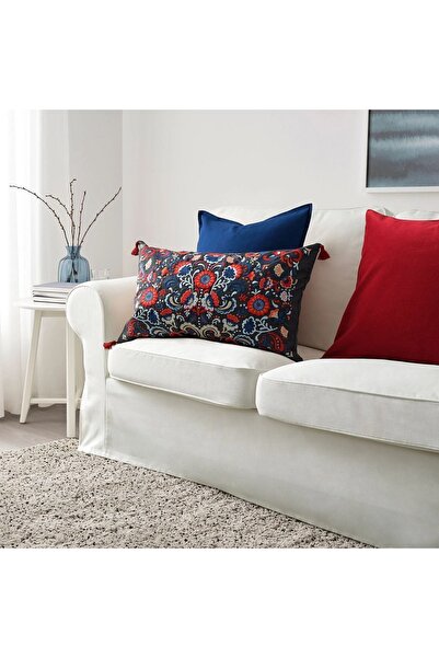 IKEA 40x65 Cm Gray-Multicolor Throw Pillow - Skogskorn