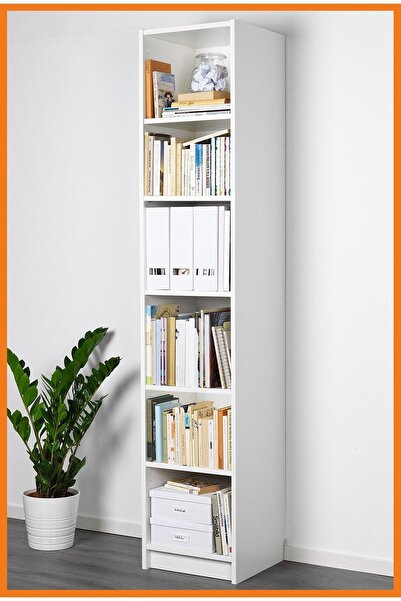 Alony Home Billy Kitaplık 40 X 40 X 202 Cm Beyaz
