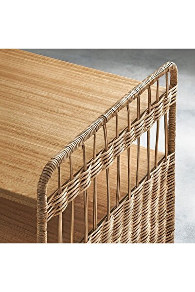 IKEA yan sehpa, rattan, 37x53 cm Maks. yük: 25 kg Maks. yük/raf: 8 kg Genişlik: 37 cmDerinlik: 46 cm