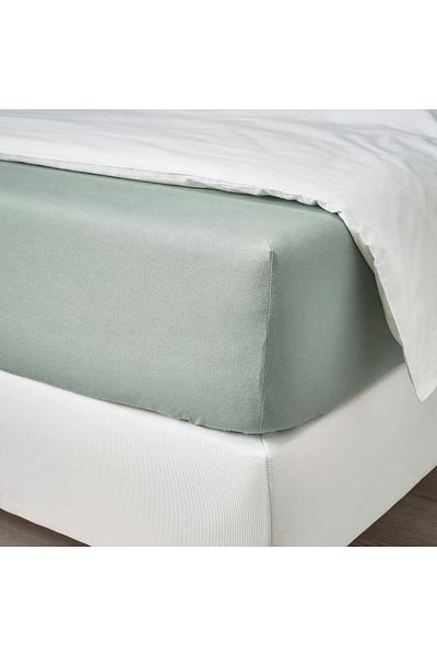 IKEA Fitted sheet, Double sheet with elastic band, % Cotton, Soft fabric