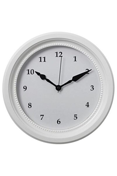 IKEA Beyaz Duvar Saati Beyaz Efsanesöndrum Çap: 35 Cm Klasik Yuvarlak 35 cm