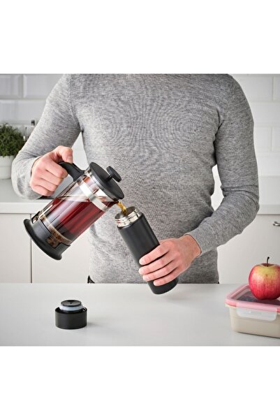 IKEA Undersöka Stainless Steel Thermos, 0.4 Liter - Black