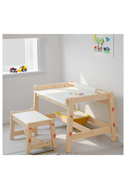 IKEA KUTU HASARLI IKEA FLISAT MASA IKEA ÇOCUK MASASI AYARLANABİLİR MASA KUTU HASARLI