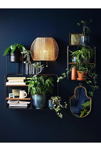 IKEA Duvar Lambası El Örgüsü Deniz Sazı Naturel Duvar Dekorasyonu-aplik