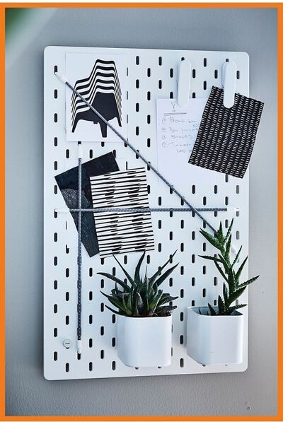 Alony Home Skadis Çok Amaçlı Pano 36 X 56 Cm Mdf Beyaz