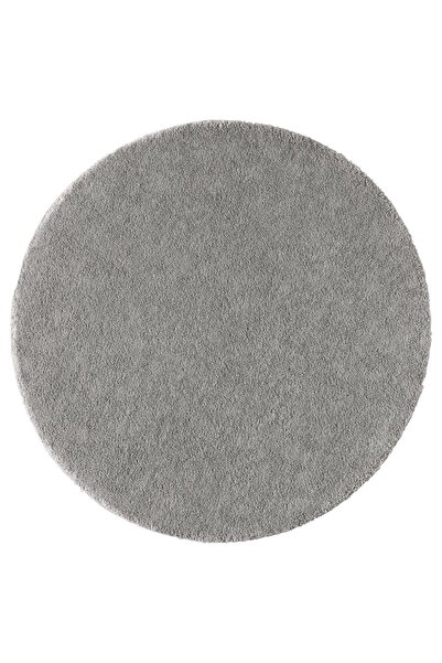 IKEA yuvarlak halı, orta gri, KIRIK BEYAZ, KOYU MAVİ, 130 cm