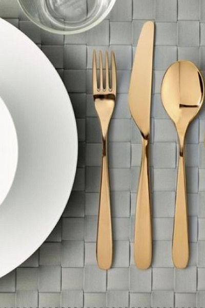 IKEA Tıllagd Gold 24 Piece Fork Spoon Knife Set