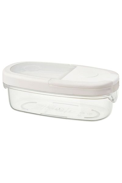 IKEA Food Container Storage Container 17x8x6 Cm Ikea Transparent Lid Pulses Container Volume 0.3 Liter Box 1 Piece