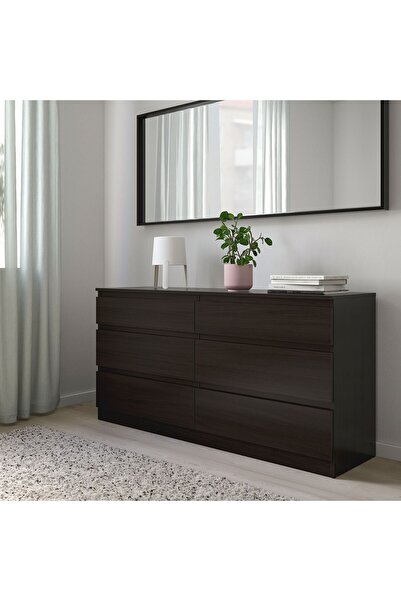 IKEA 6 çekmeceli şifonyer, venge, 140x72 cm