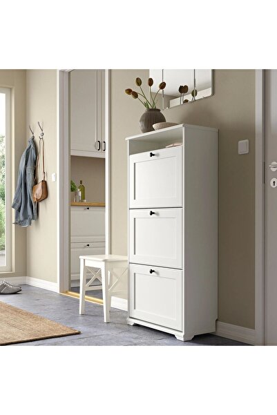 IKEA AKDENİZ BRUSALI beyaz 61x130 cm ayakkabı dolabı