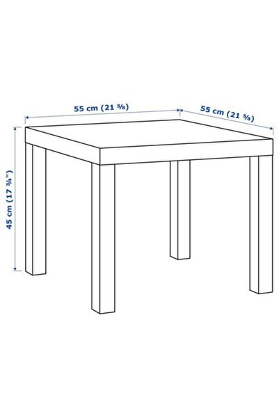 IKEA Lack Orta Yan Sehpa Masa Beyaz 55x55 Cm