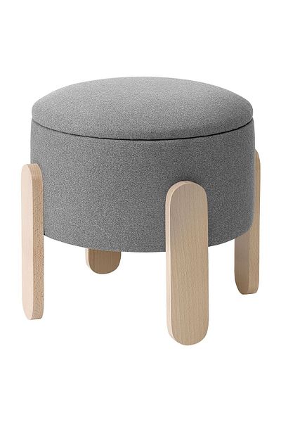 IKEA Perna, Pouf cu compartiment de depozitare, Diametru: 44 cm Inaltime: 41 cm