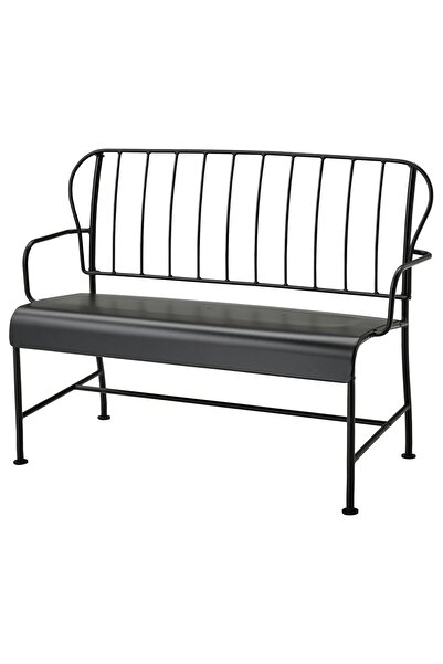 IKEA AKDENİZ LÄCKÖ gri 115x56x87 cm 2'li bahçe kanepesi