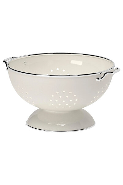 IKEA Çelik Süzgeç Krom Kaplama 22 cm Beyaz