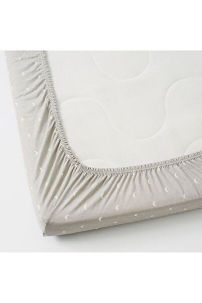 IKEA 2-Piece Elastic Sheet Set, Baby White-brown 60x120 Cm Cotton-For Crib