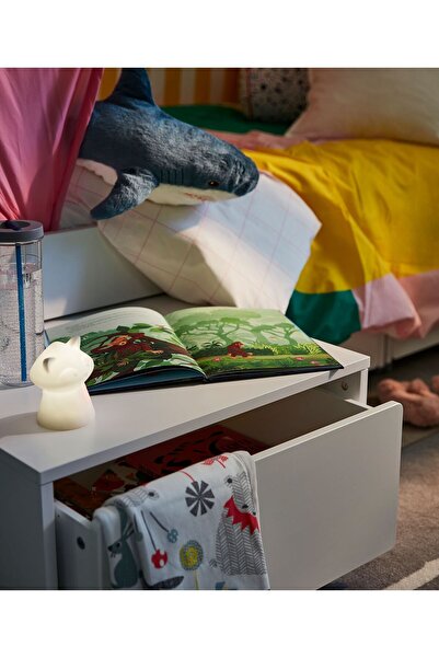 IKEA karyola saklama kutusu, beyaz, 62x62x36 cm