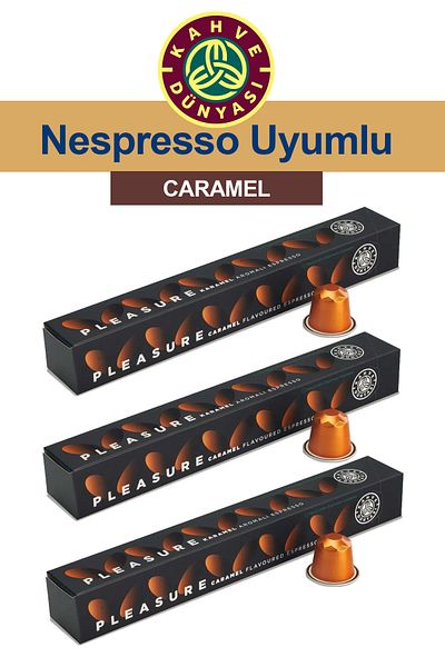 Kahve Dünyası Caramel Flavored Capsule Coffee 3 Pieces Box of 10