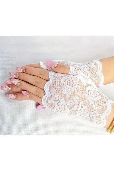 Dgt Luxury Fingerless Lace Gloves-Prom, Wedding, Wedding, Event