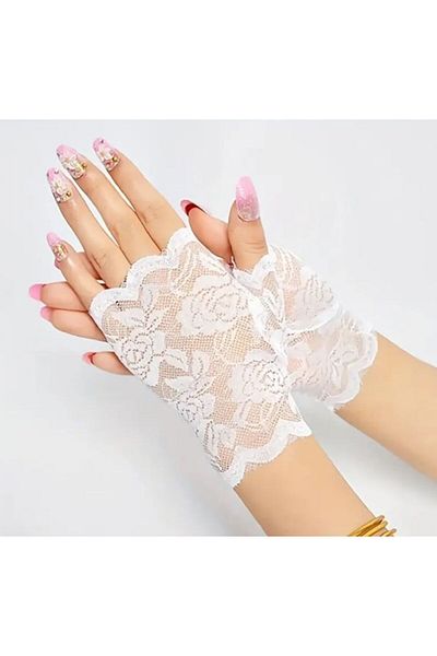 Dgt Luxury Fingerless Lace Gloves-Prom, Wedding, Wedding, Event