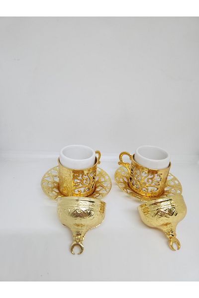 Carlito Turkish Coffee Cup for 2 People (Golden)
