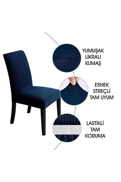 BAQDO Κάλυμμα καρέκλας Lycra υψηλής ποιότητας - Εύκαμπτο και πλενόμενο κάλυμμα Pitikare (1 τεμ.)