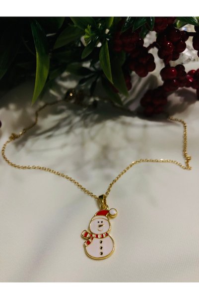 Home Snowman Steel Necklace