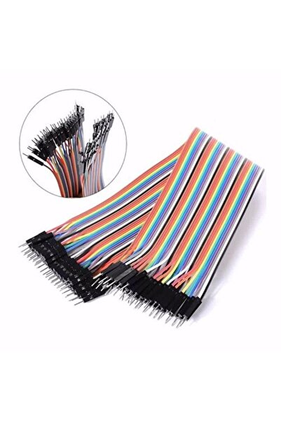 Genel Markalar 20cm 40 Pin Erkek Erkek Dupont Kablo Ayrılabilir 2.54mm 10renk...