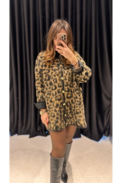 butiktulayyalcintas Leopar Yumoş Hırka