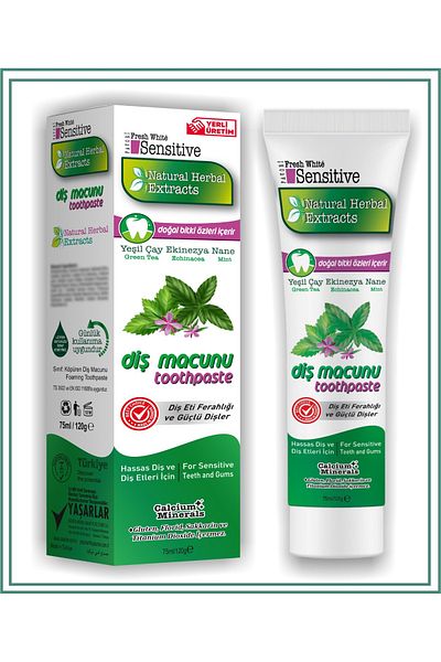 Fresh White Green Mint Echinacea 75ml Toothpaste