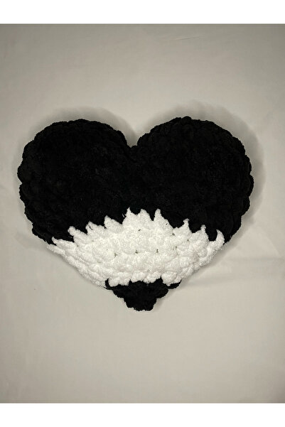 Yumon Store Hand Knitted Puffy Heart Pillow Fan Decorative Gift 25 X 25 cm - ...