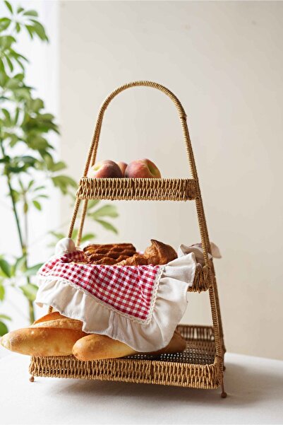 KaiHome 2Li Kareli Fırfır Detaylı Amerikan Servis/ Supla