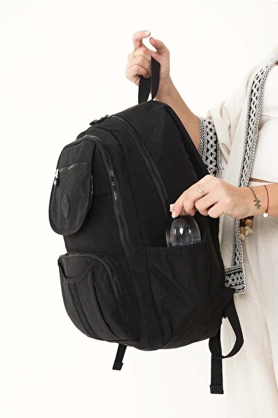 Just Polos Unisex Waterproof Crinkle Fabric Multi-Compartment Laptop School a...