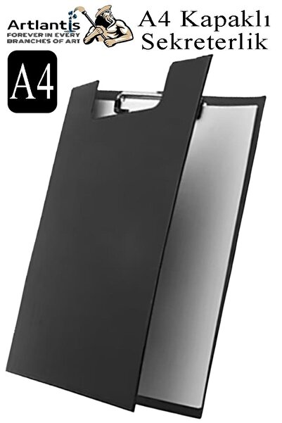 Artlantis Sekreterlik Kapaklı A4 1 Adet Renkli A4 Kapaklı Sekreterlik Klipsli Metal Mekanizmalı 80 Yaprak Kapa