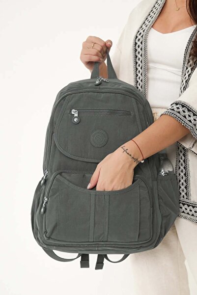 Just Polos Unisex Waterproof Crinkle Fabric Multi-Compartment Laptop School a...