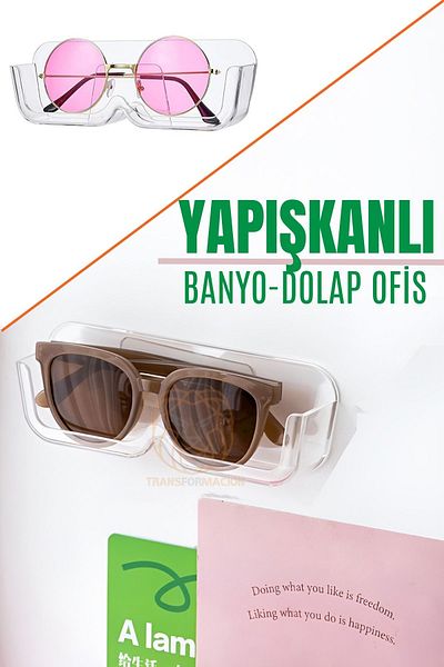 Transformacion Organizator transparent pentru ochelari - adeziv, 1 buc 721123