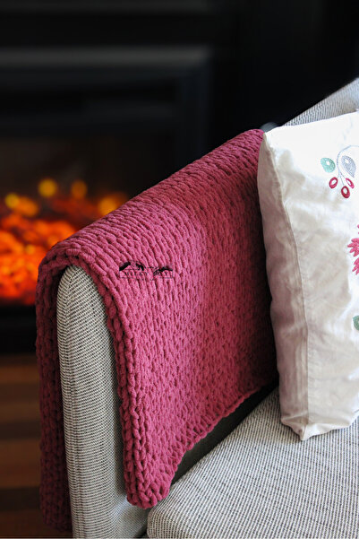 Milky Way Home Art Puffy Fine El Örgüsü Battaniye Bebek Battaniyesi Tv Battan...