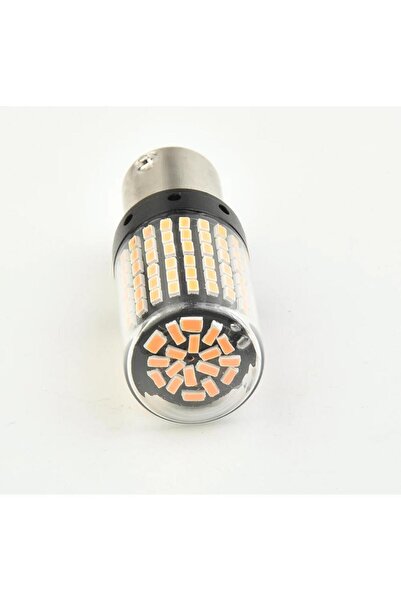 SİSA SENİSTESENAL Oto Led Sinyal Ampulü PY21W Çapraz Tırnak Tak Kullan Ürün 144 Led Turuncu