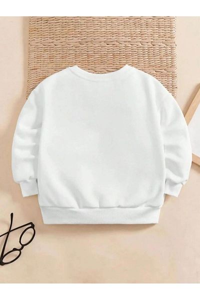 Massgai Unisex Kids Everything Is Fine Πρωτοχρονιάτικο εμπριμέ ειδικό φούτερ από βαμβακερό λαιμόκοψη