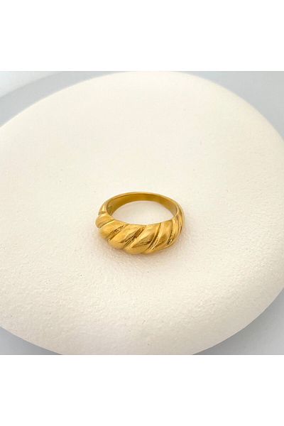 nerora Vintage Twisted Steel Ring