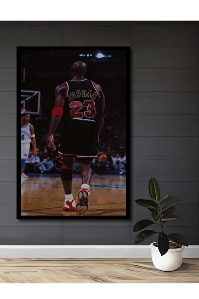 Teona Ahşap Tablou decorativ din lemn MDF cu aspect de cadru, legenda baschetului, tablou dreptunghiular