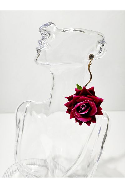 ARBABAG&ACCESSORY Bohem Style Red Rose Figure Women Earrings