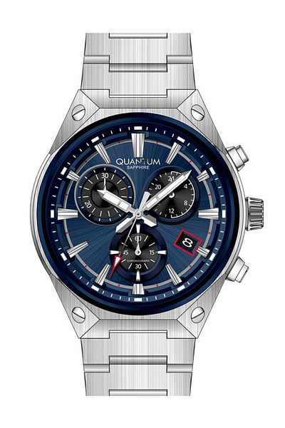 Quantum Hng1172.390 All Functions Active Sapphire Glass Steel Band 10 Atm Water Resistant Chronograph