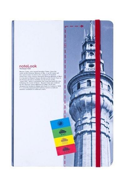 Scrikss Notelook Towers Of Istanbul White Tower A5 Striped