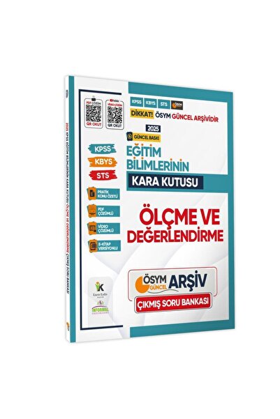 Karakutu Yayınları 2025 Meb-ags Eğitim Bilimlerinin Kara Kutusu Ölçme Ve Değerlendirme Çıkmış Soru Bankası D. Çözüm