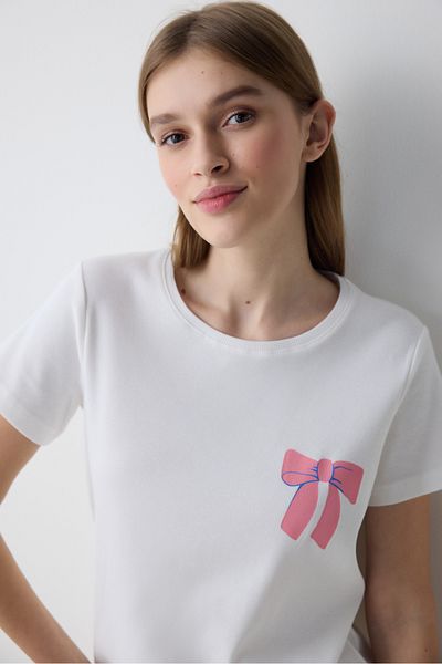 Penti Mehrfarbiges Pyjama-Set mit farbigen Bows-Hosen