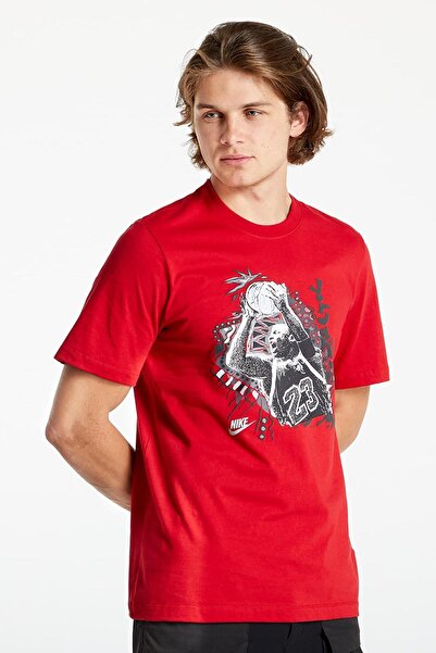 Nike Jordan Vintage γραφικό κοντομάνικο κόκκινο μπλουζάκι Jordan 23 Nostalgic Graphic Ανδρικό μπλουζάκι κόκκινο