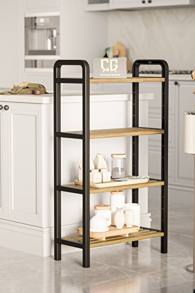 Çavdar Group Fifty 4 Katlı Ahşap Mutfak Düzenleyici 1. Kalite Ahşap 50 cm Mut...