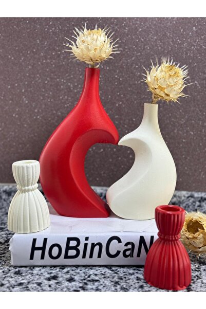 BLANJ Sweetheart Vase and Candle Holder with Heart Hugs